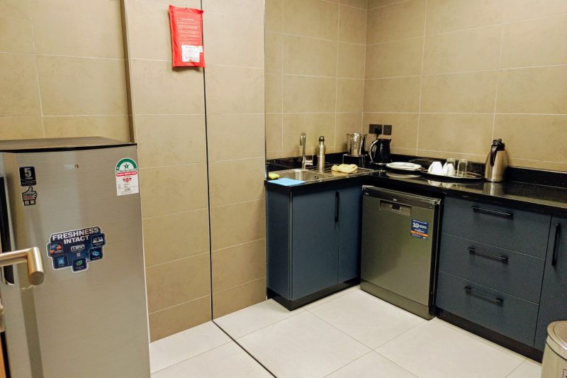 Fitted shared kitchen for tenants at HQ Mombasa serviced offices, Nyali